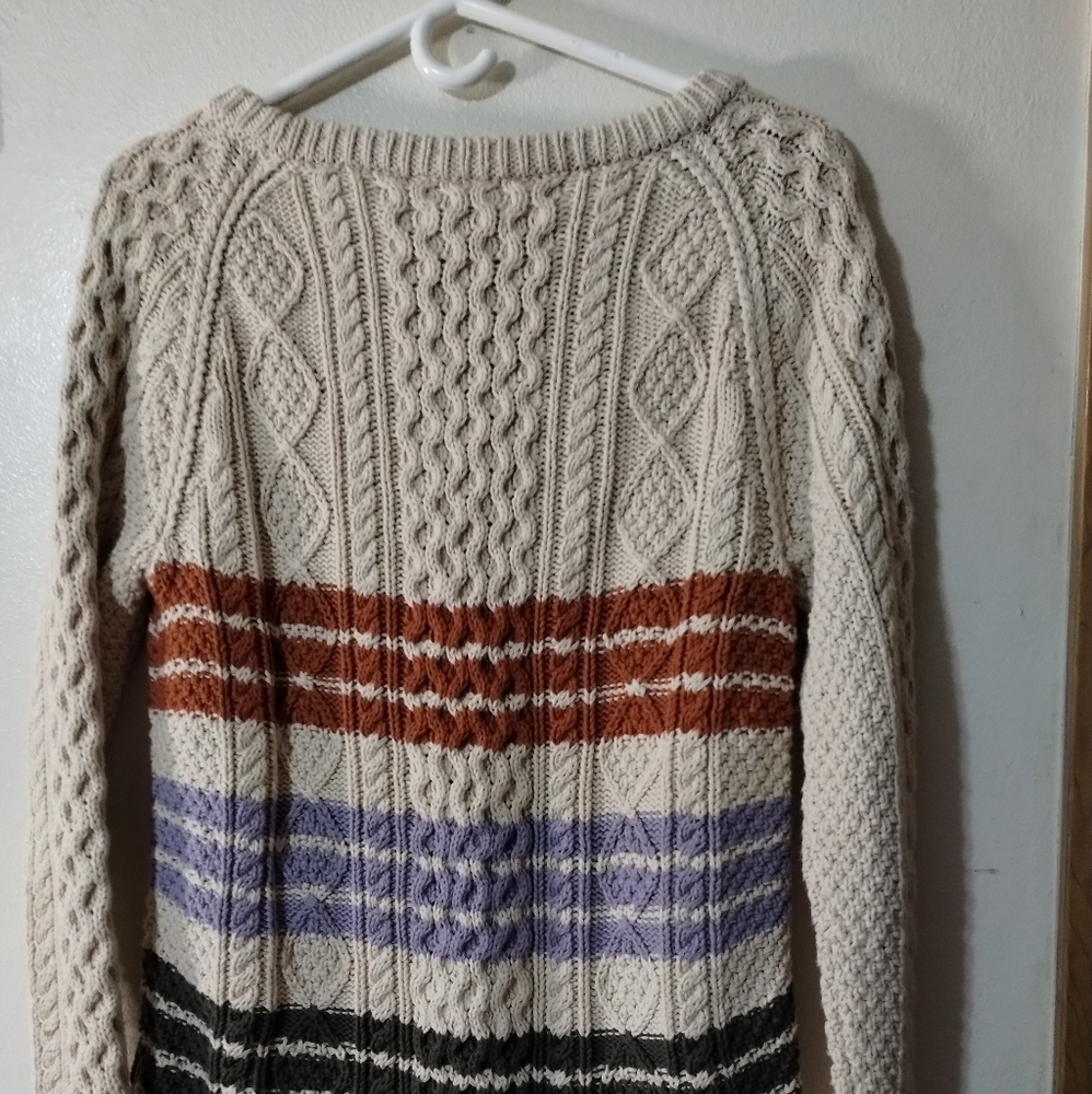 LL Bean signature fisherman sweater size small 100% cotton